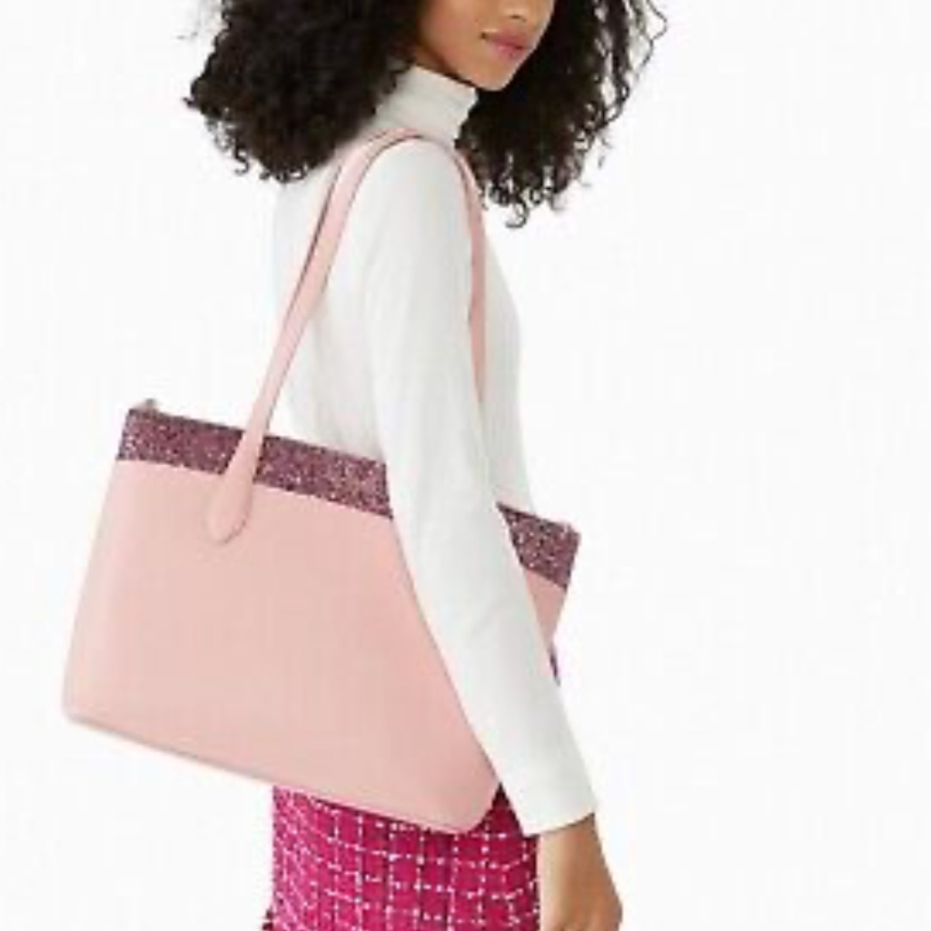 Kate Spade Flash Glitter Pink Tote Bag